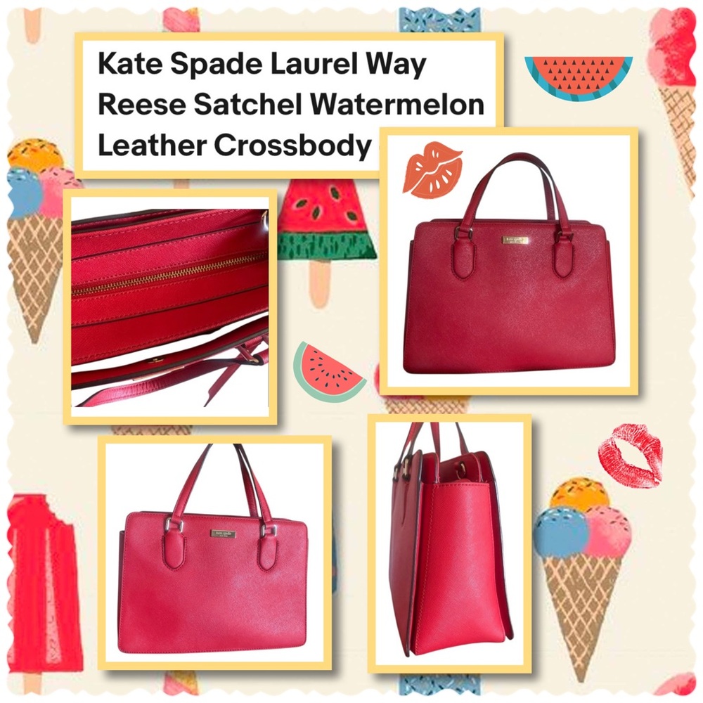 Kate Spade “Laurel Way Reese Watermelon” Crossbody Satchel